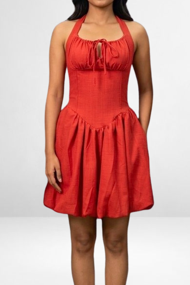 Halter Balloon Dress