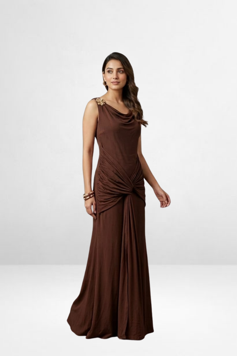 Front Drape Dress