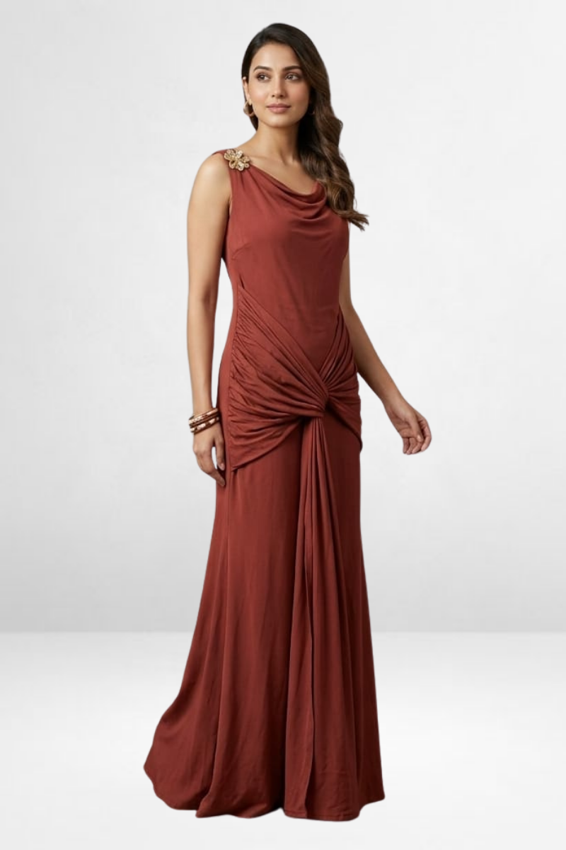 Front Drape Dress