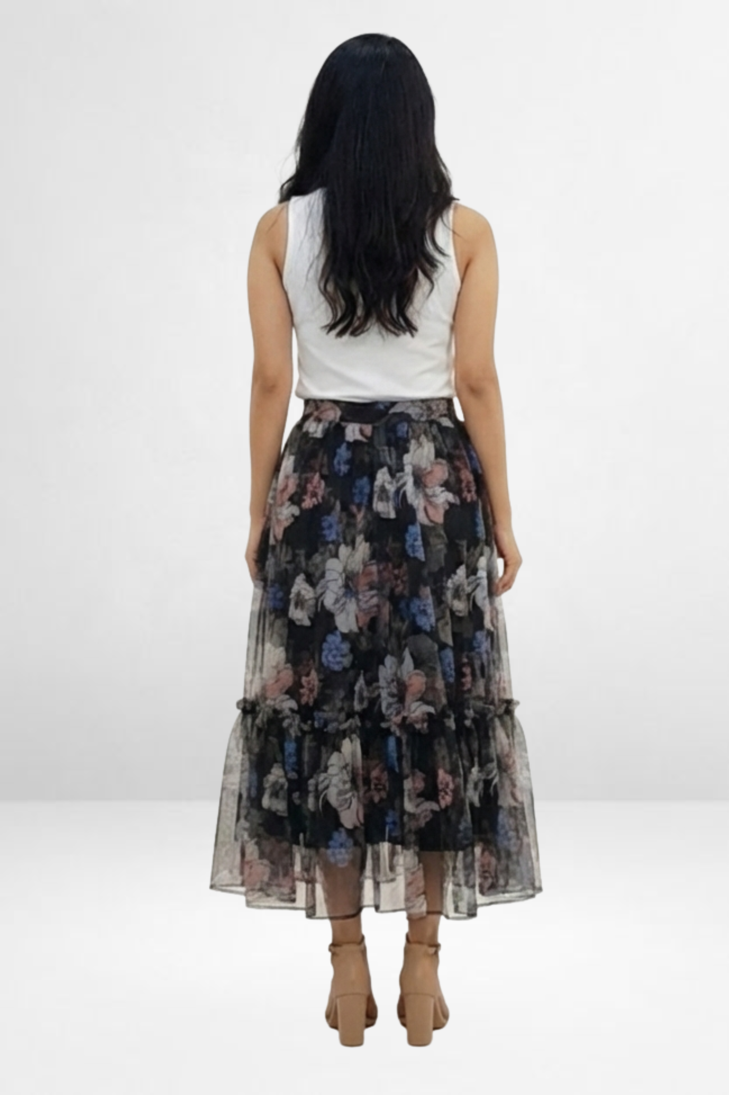 Floral Mesh Skirt