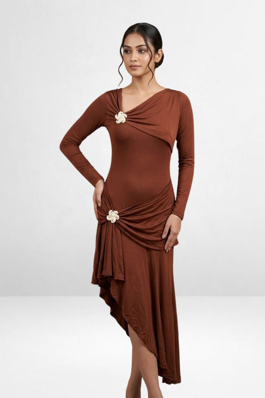 Mocha Drape Dress