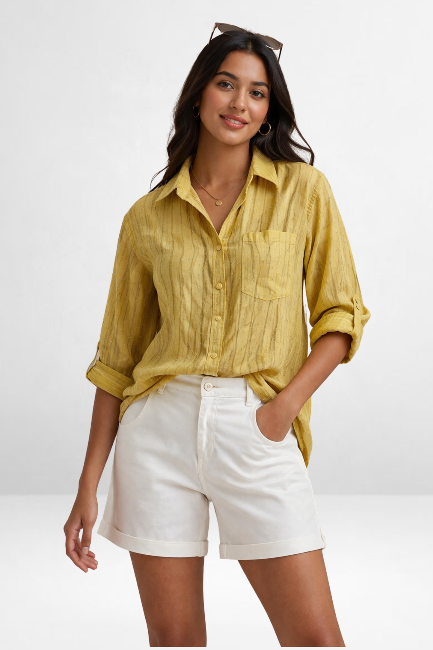 Relaxed Casual Bling Shirt