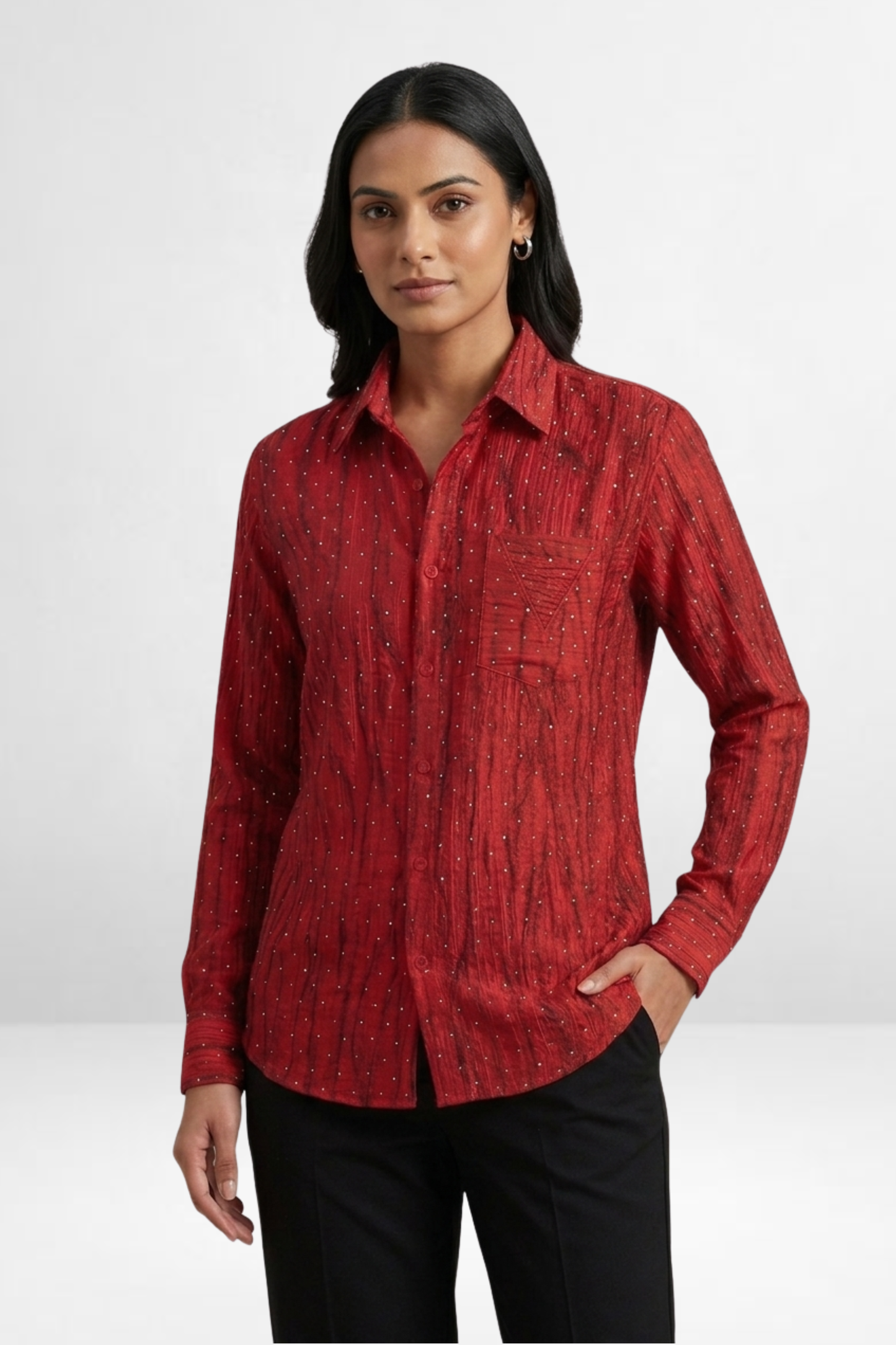 Relaxed Casual Bling Shirt