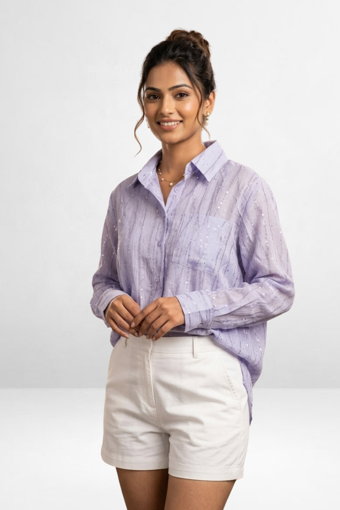 Relaxed Casual Bling Shirt