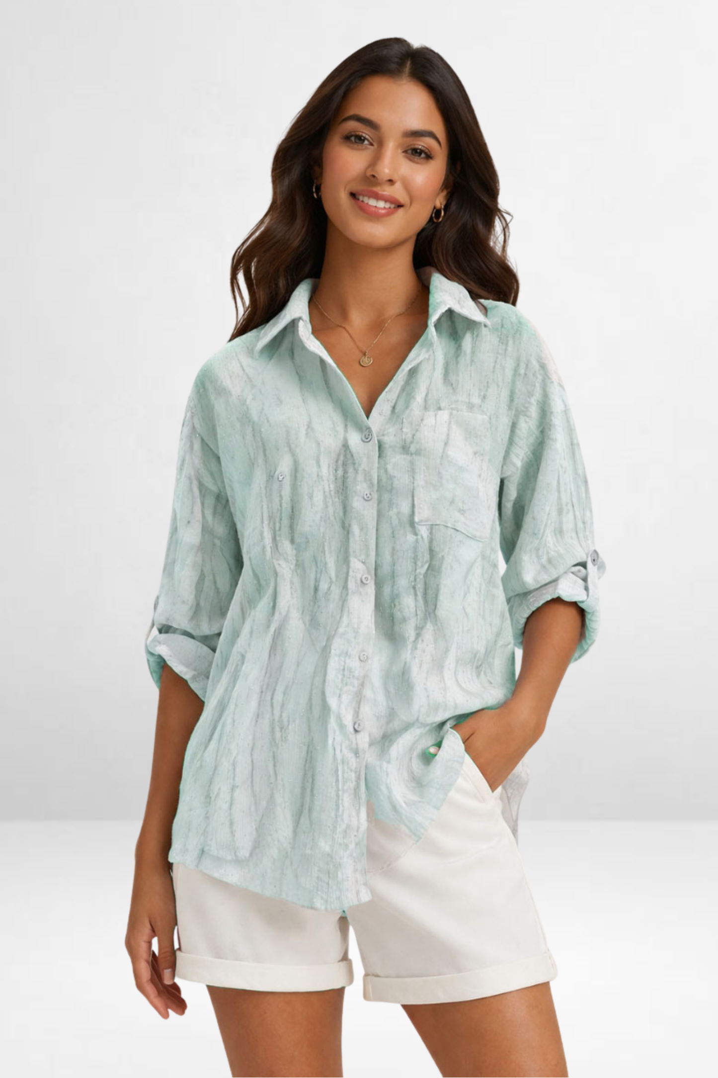 Relaxed Casual Bling Shirt