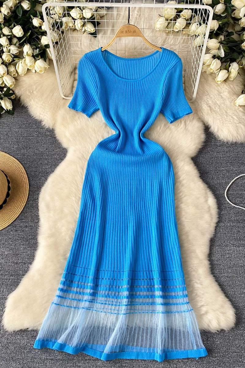 Ribbed Knit Maxi Dress
