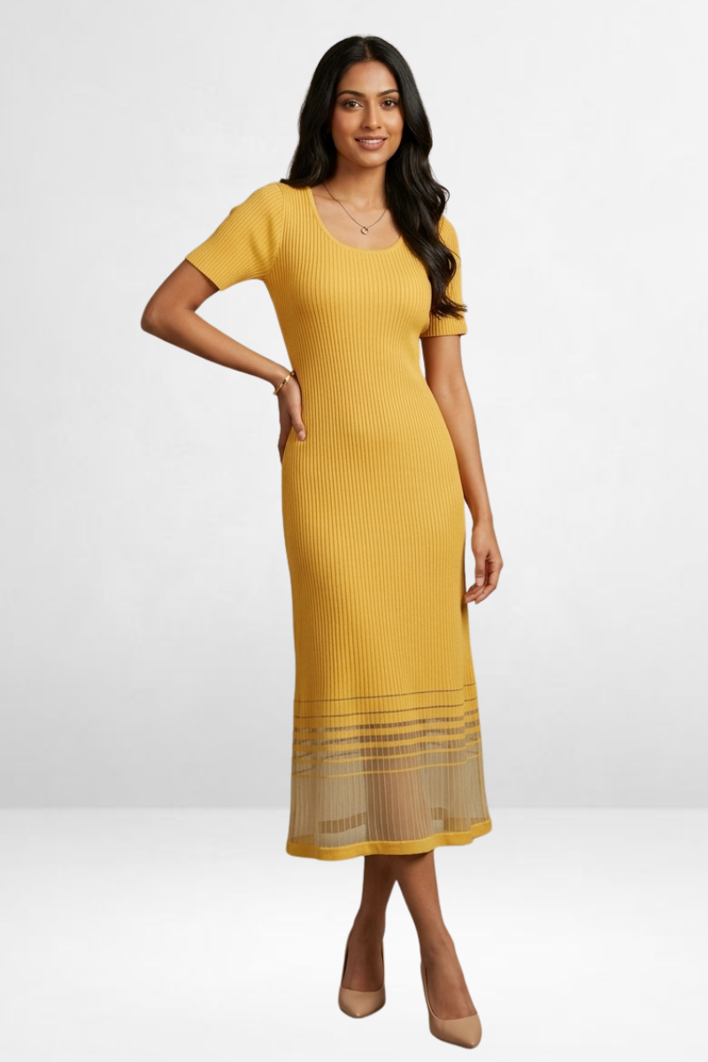 Ribbed Knit Maxi Dress