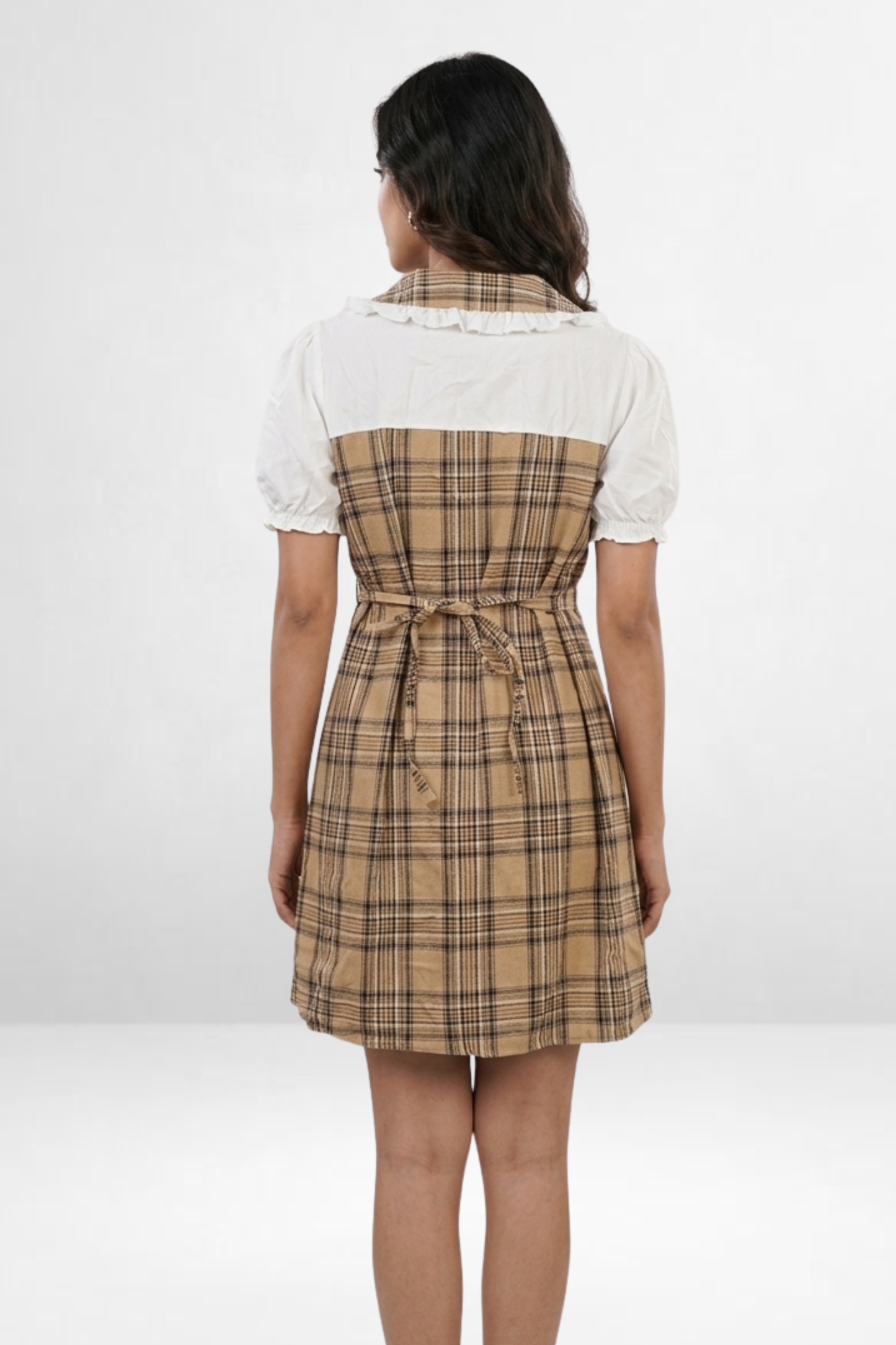 Plaid Collar Dress