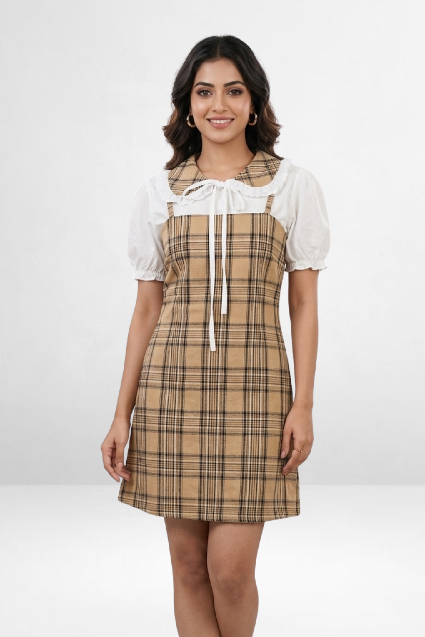 Plaid Collar Dress