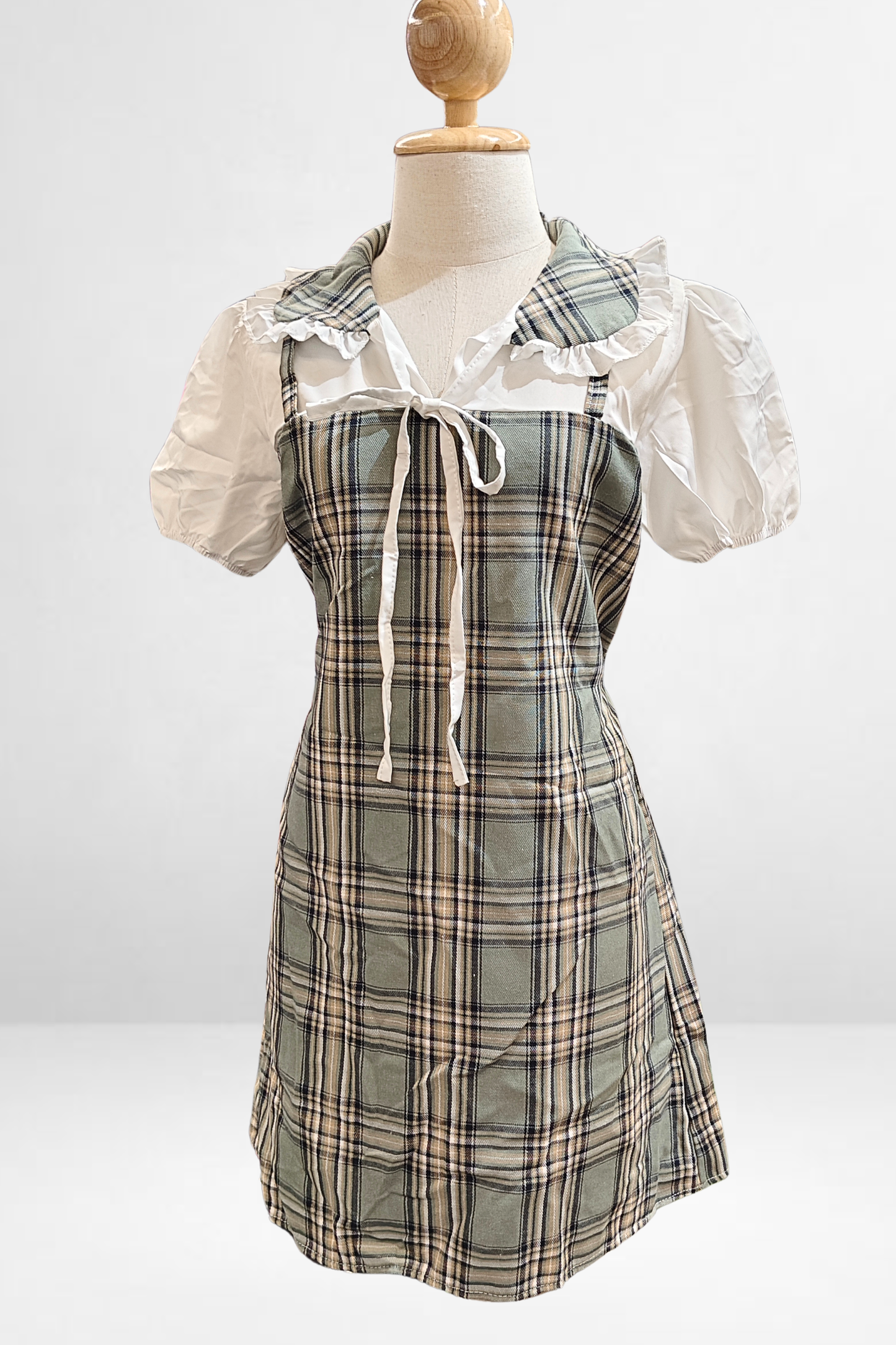 Plaid Collar Dress