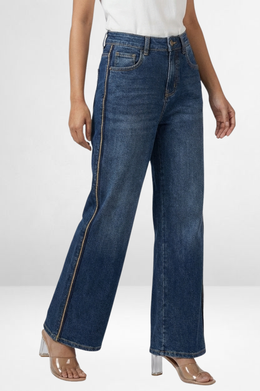 Beaded Side Denim