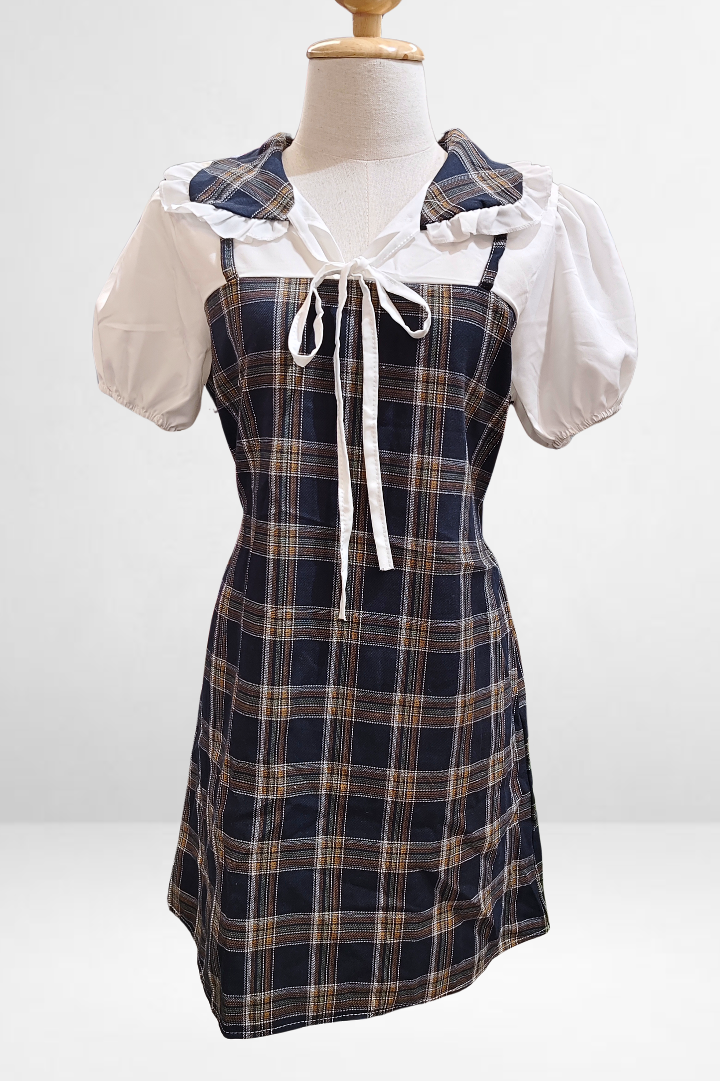 Plaid Collar Dress