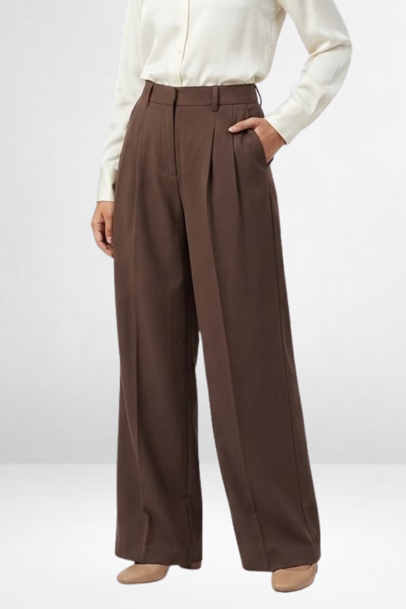 High-Waist Wide Leg Trousers