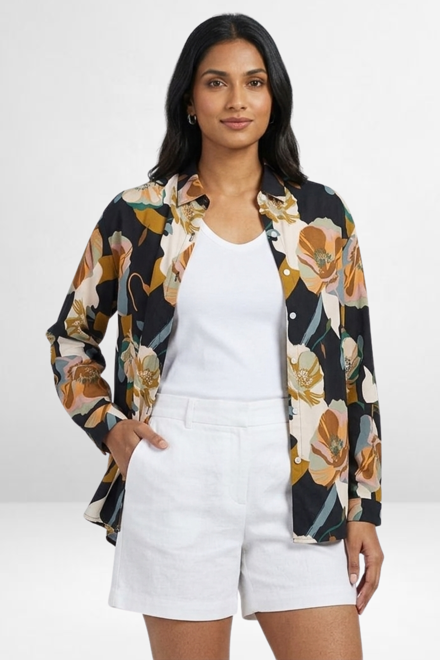 Bold Floral Printed Shirt
