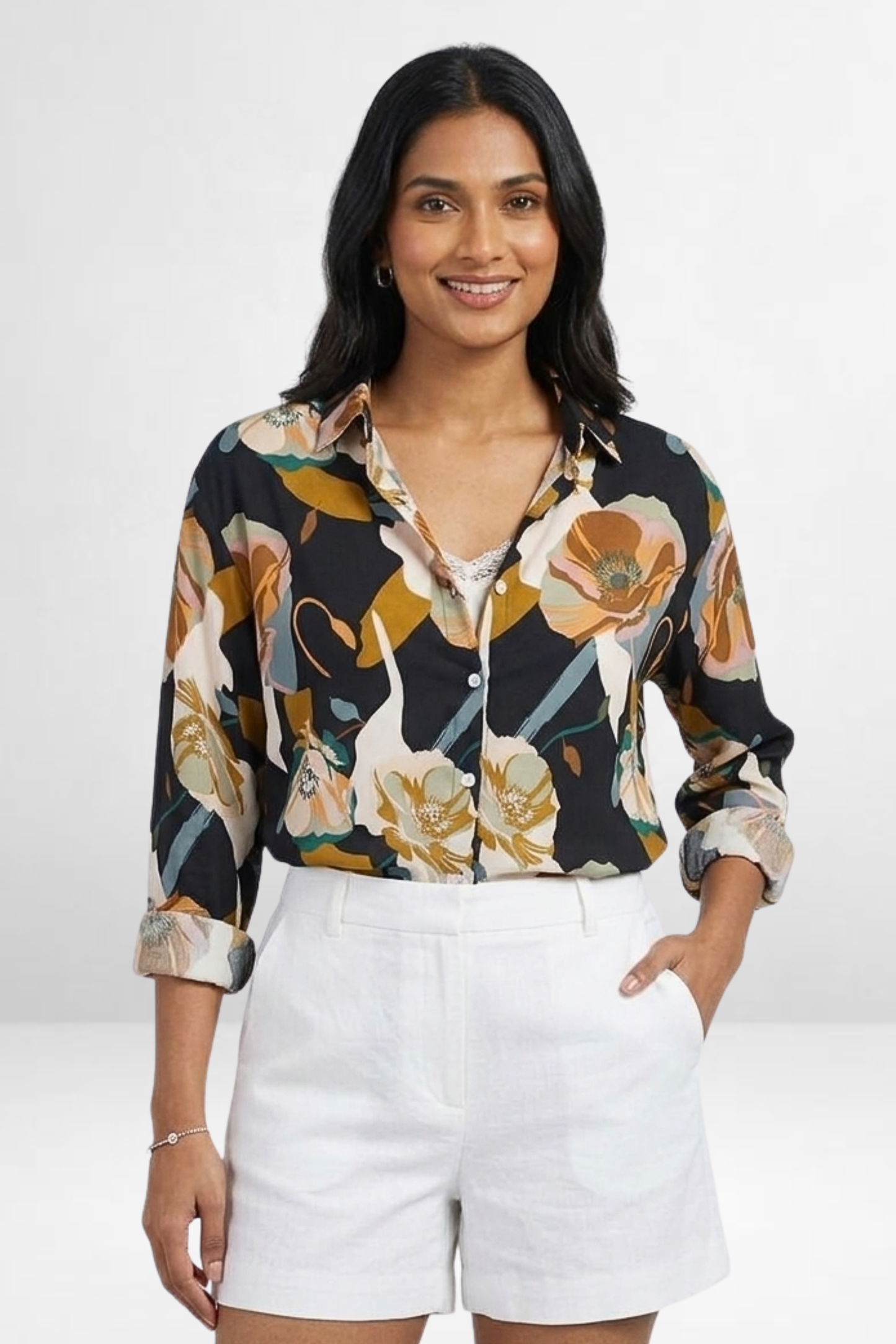 Bold Floral Printed Shirt
