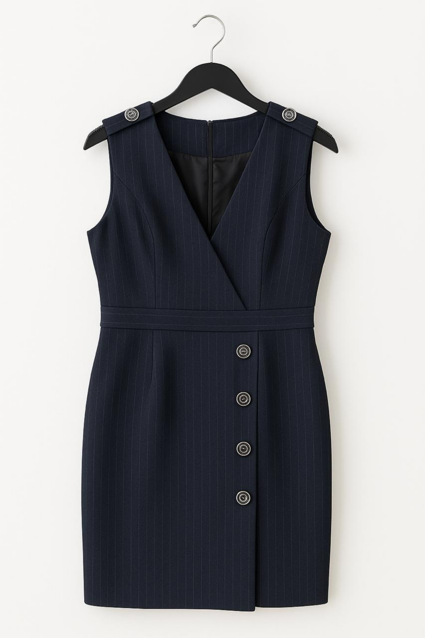 Pinstripe Sleeveless Dress
