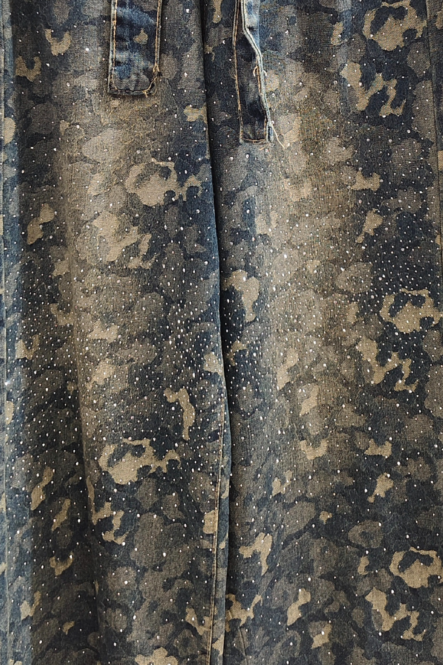 Abstract Bling Tie Denim