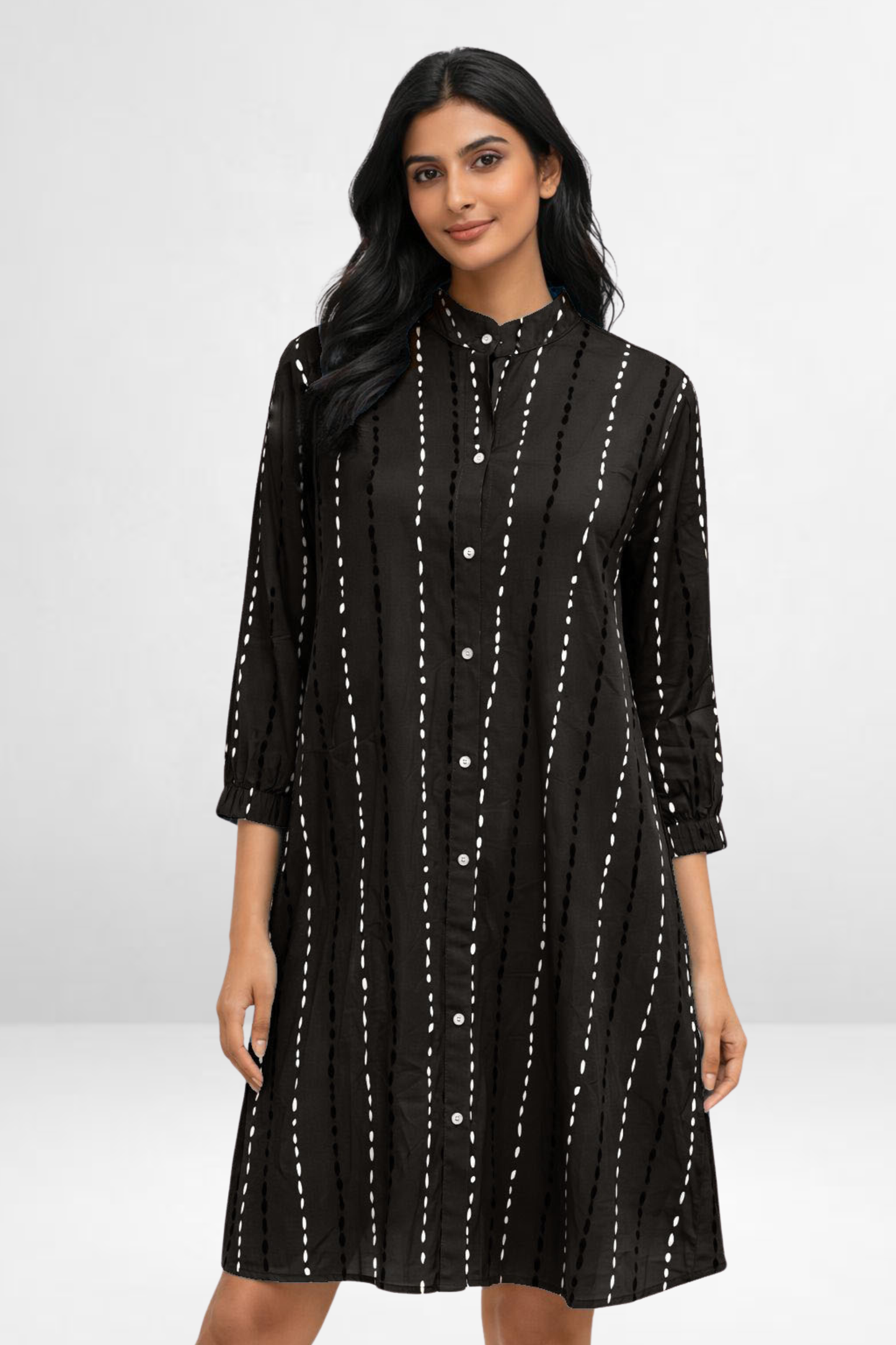 Printed Shirt Dress