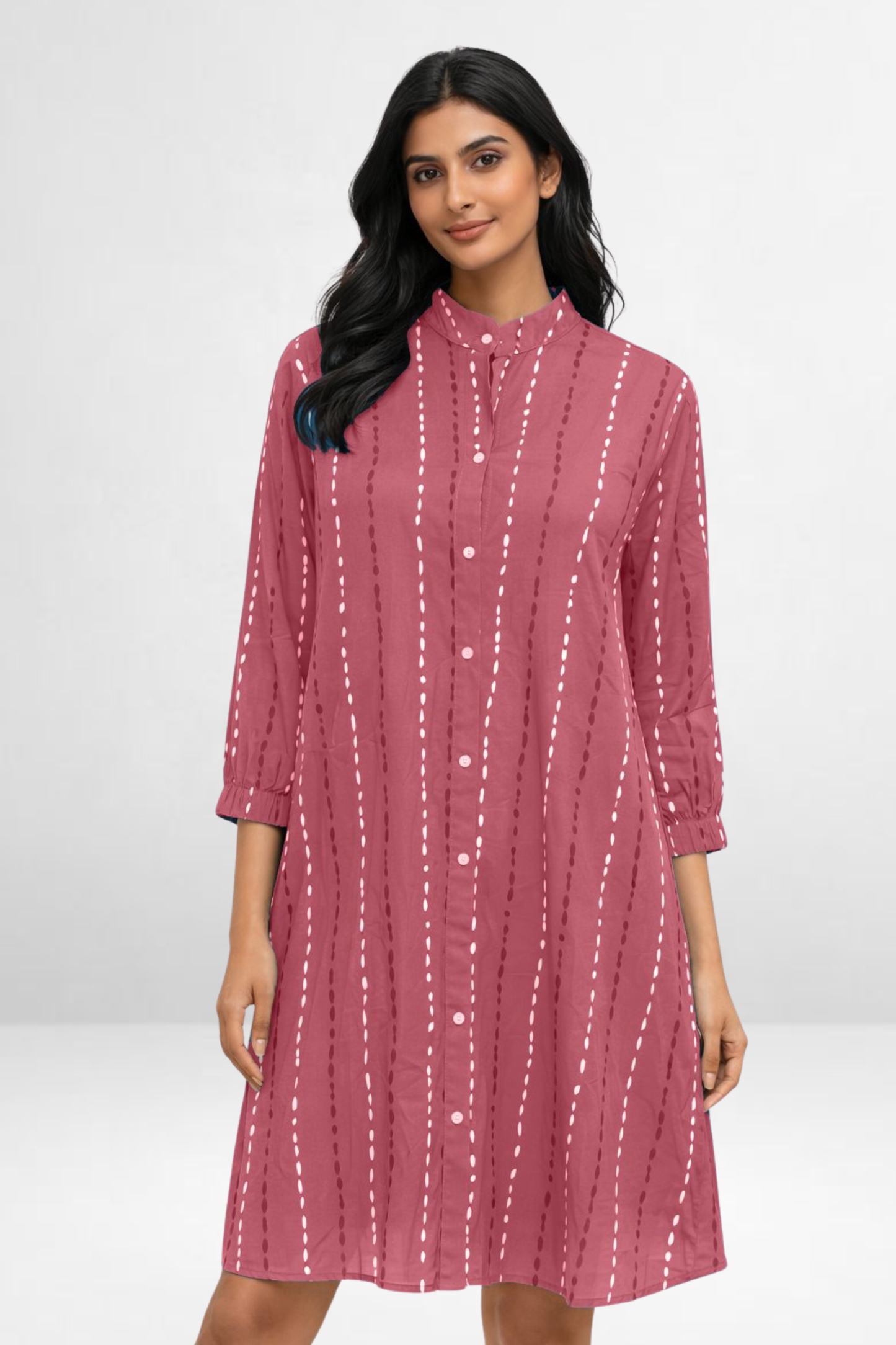 Printed Shirt Dress