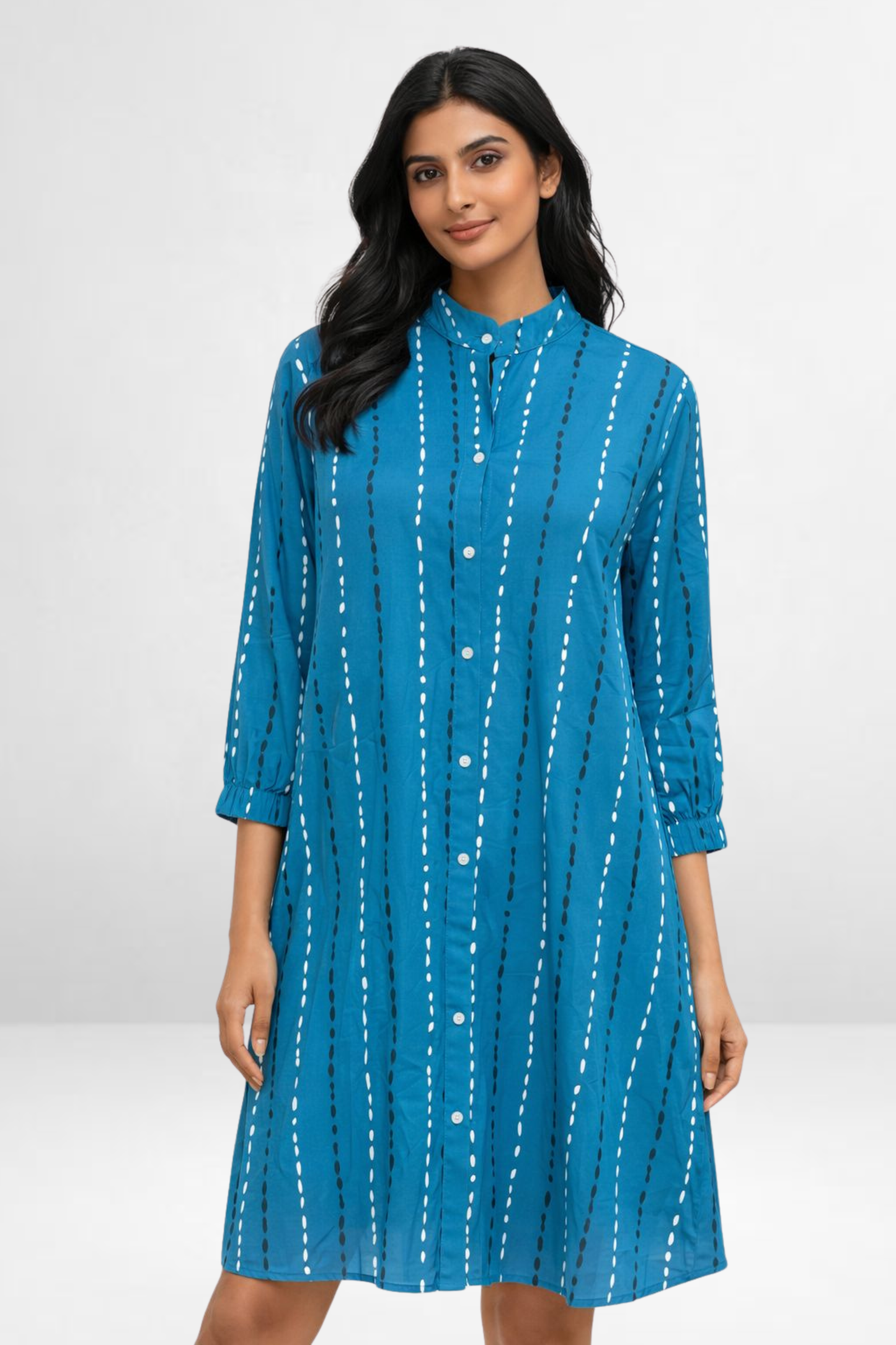 Printed Shirt Dress