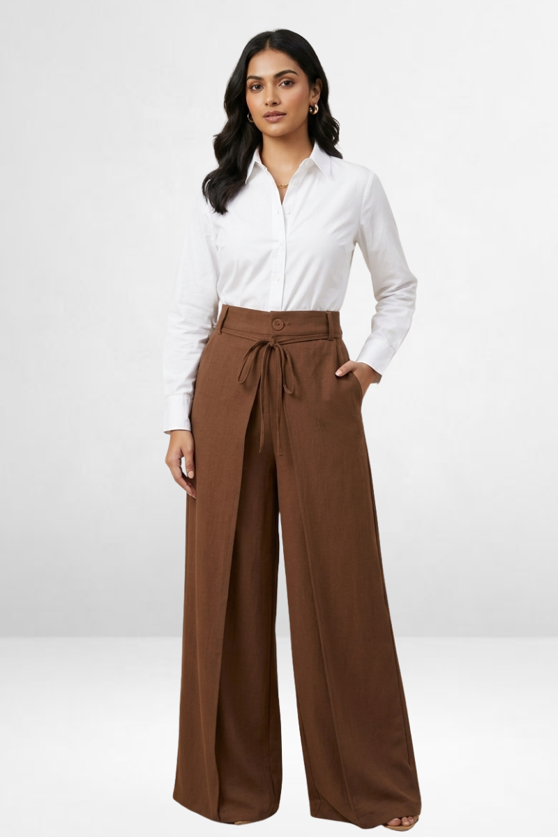 Tie-Waist Wide Pants