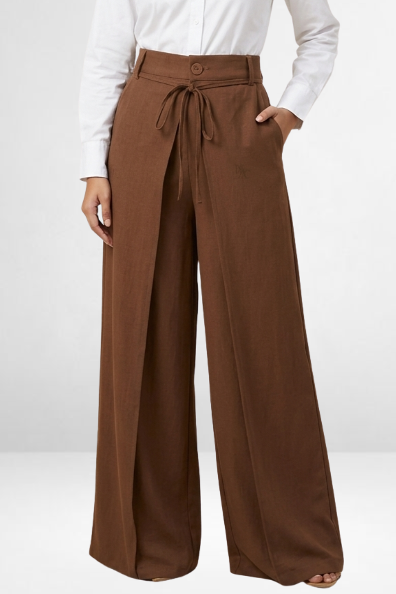 Tie-Waist Wide Pants