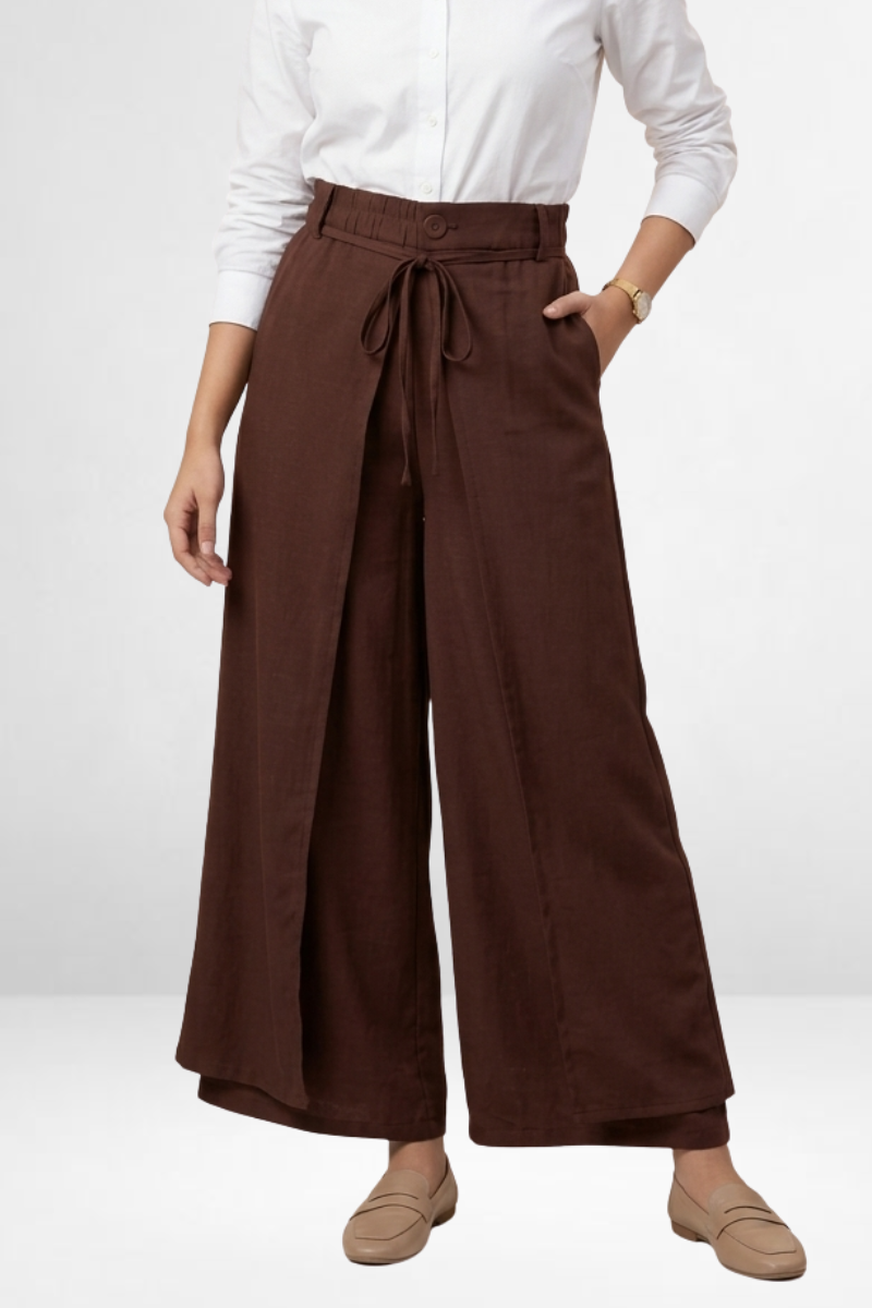 Tie-Waist Wide Pants