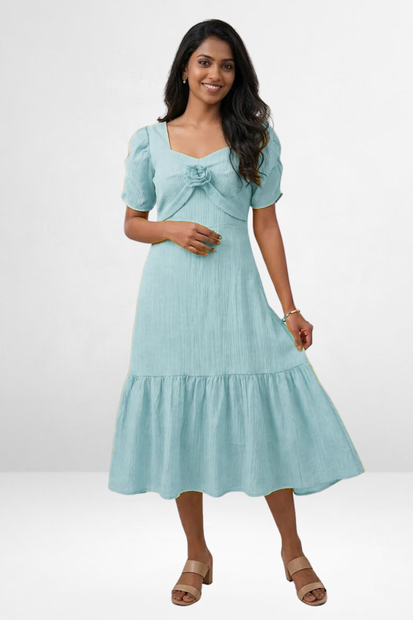 Rosette Midi Dress