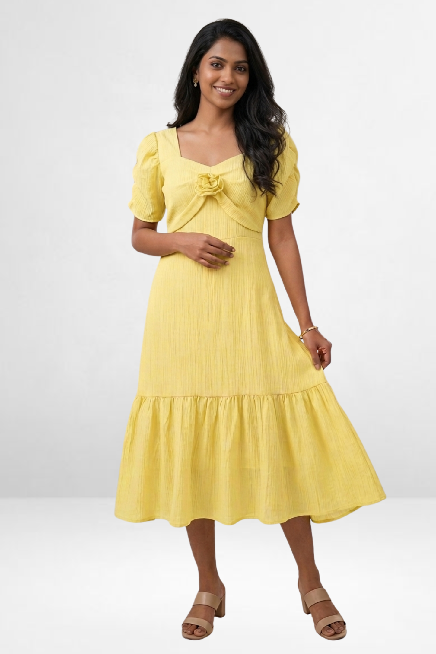 Rosette Midi Dress