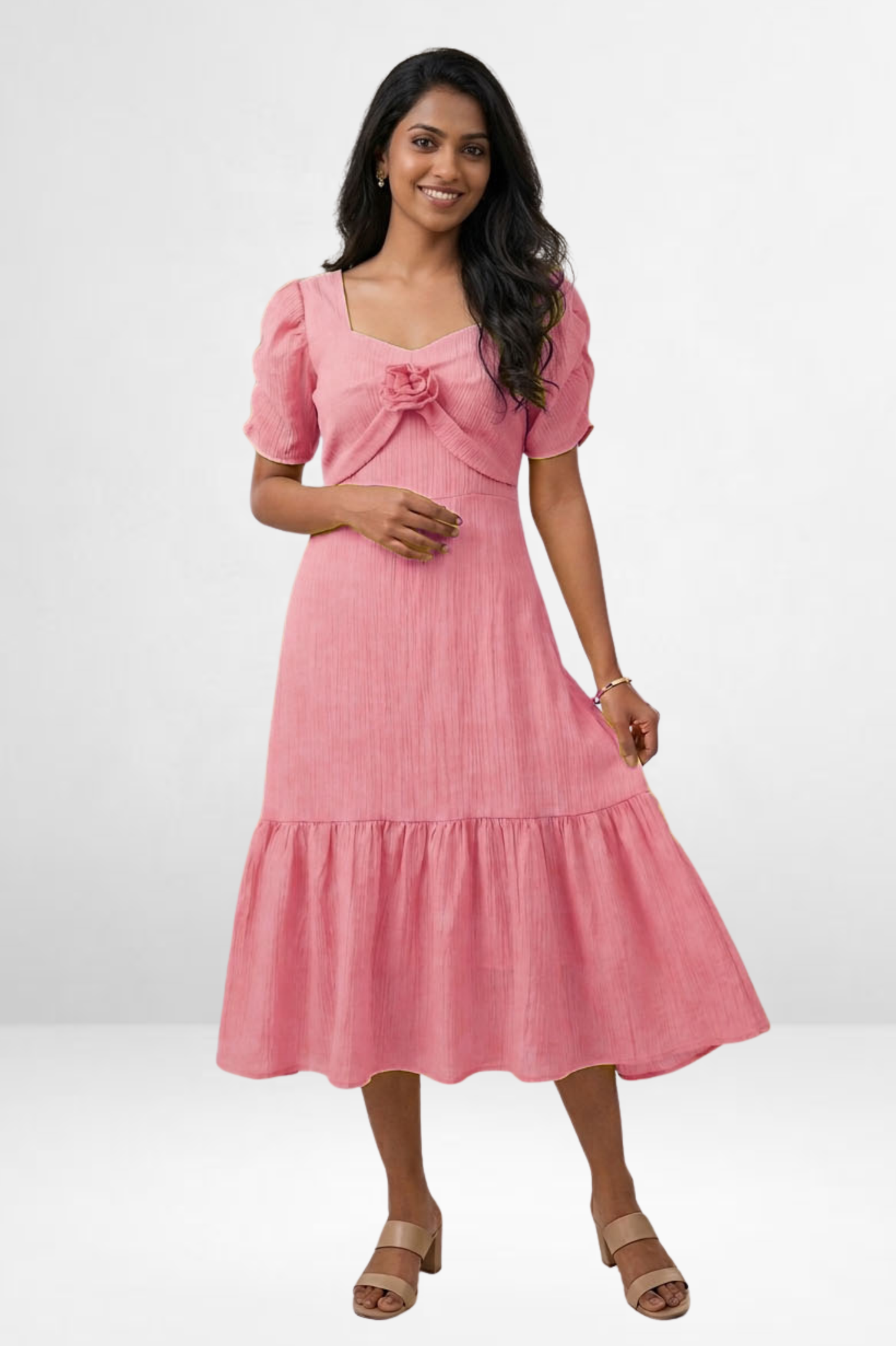 Rosette Midi Dress
