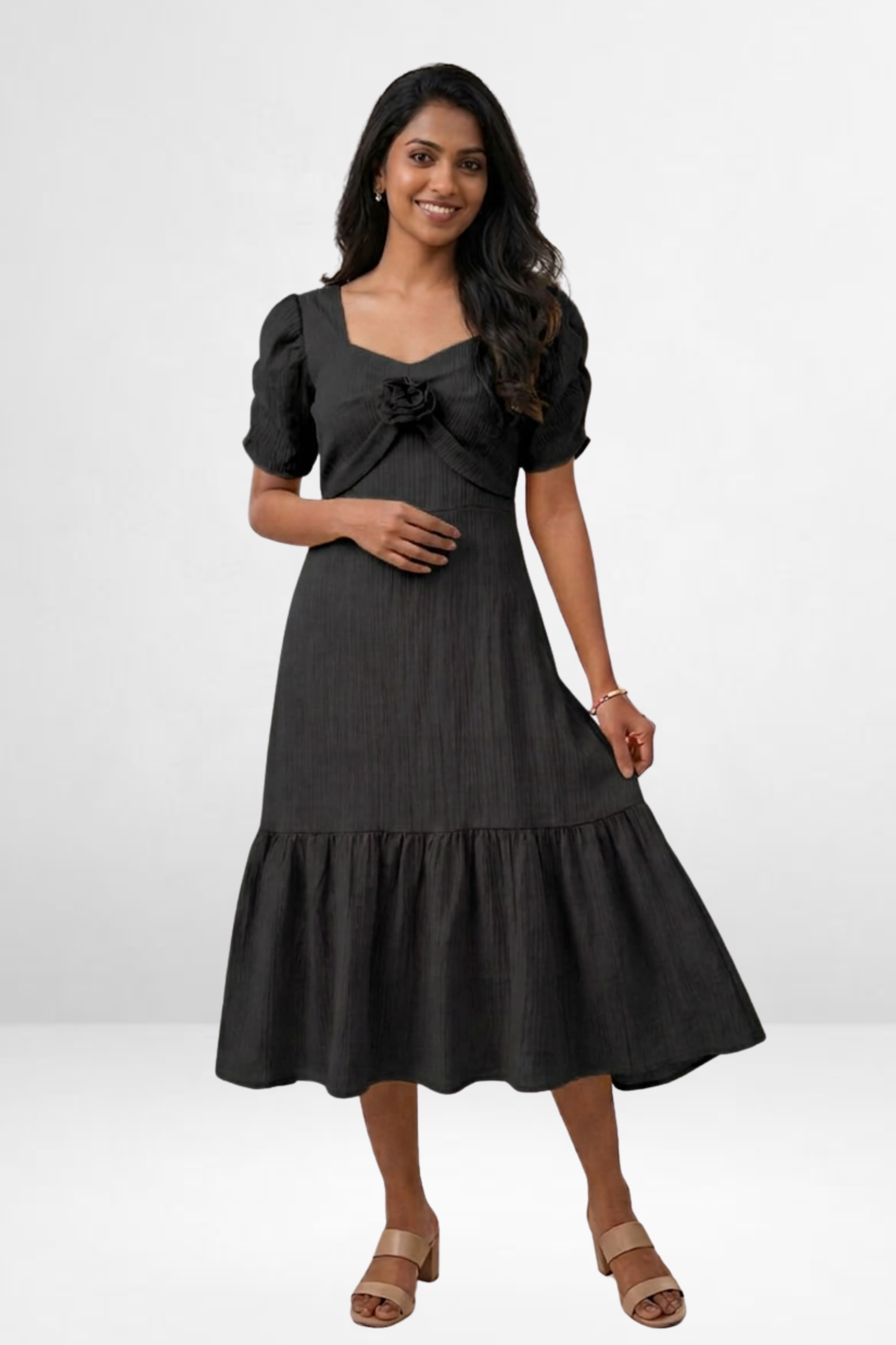 Rosette Midi Dress