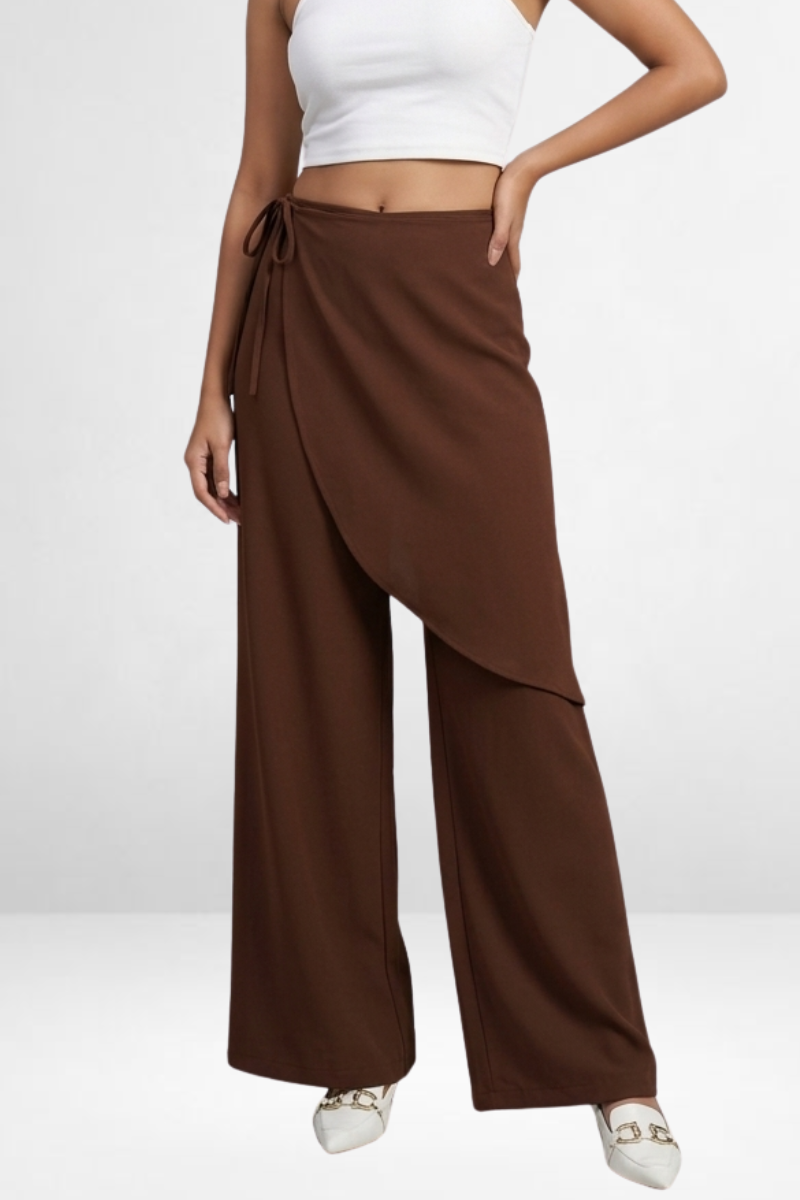 Wrap-Front Korean Pants