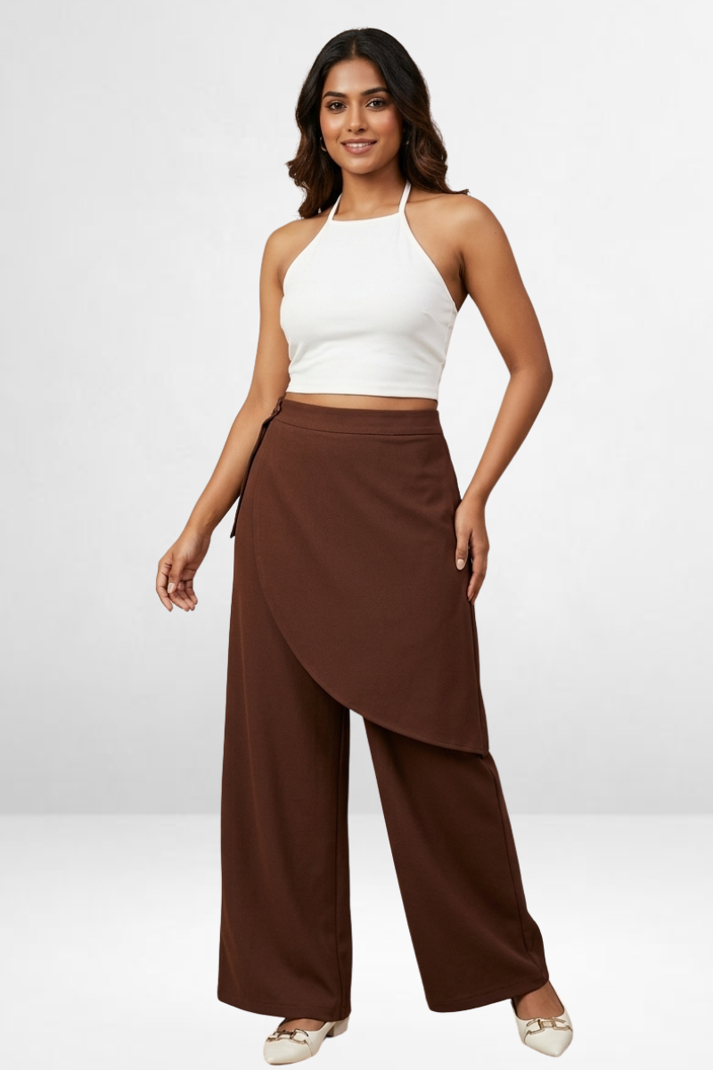 Wrap-Front Korean Pants