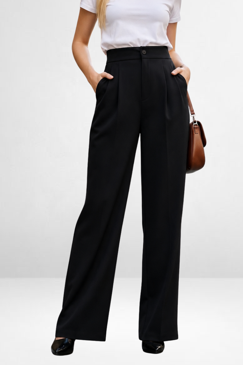 High-Waist Wide Leg Trousers