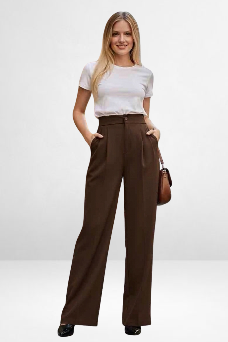 High-Waist Wide Leg Trousers