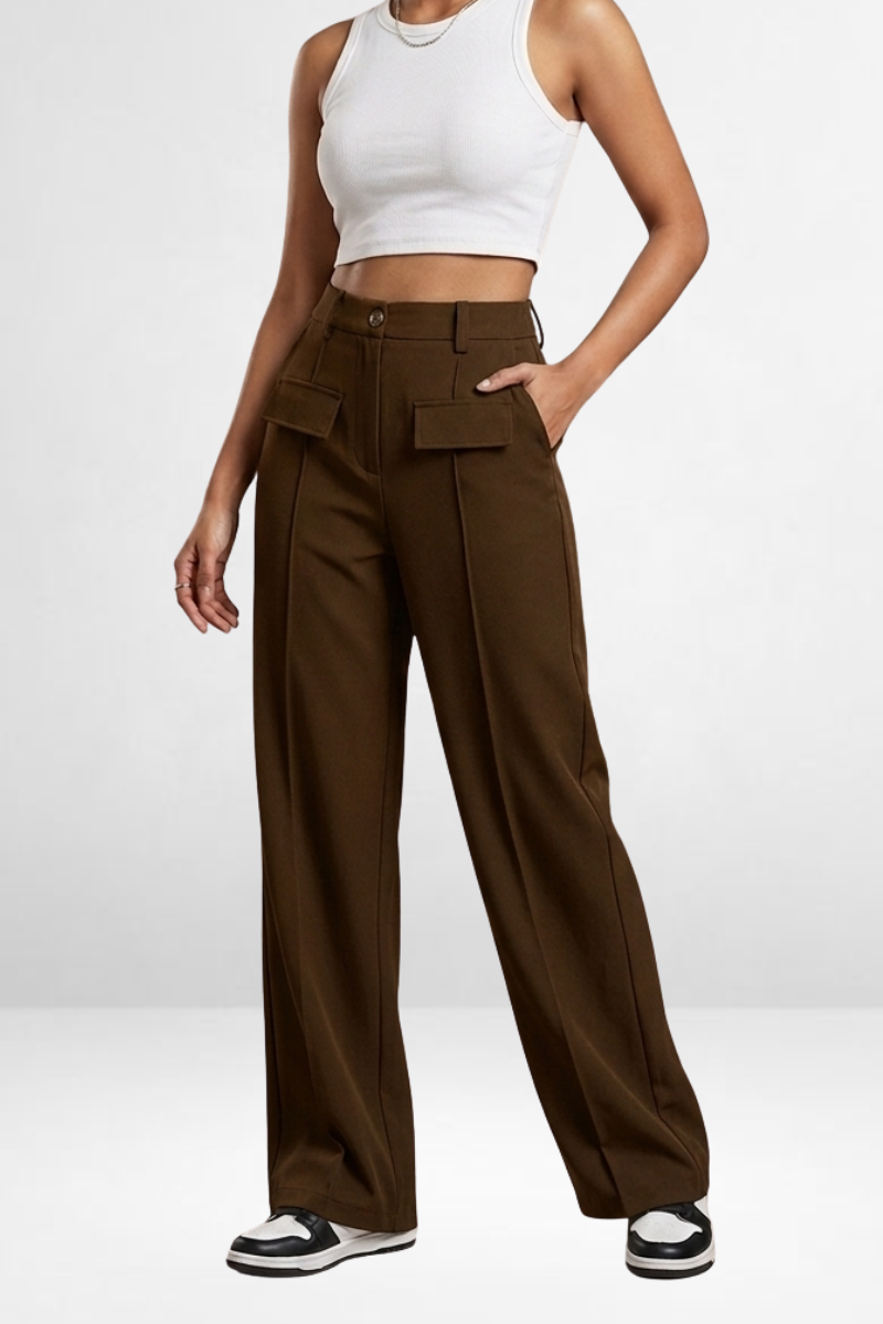 Pocket Flaps Korean Trousers