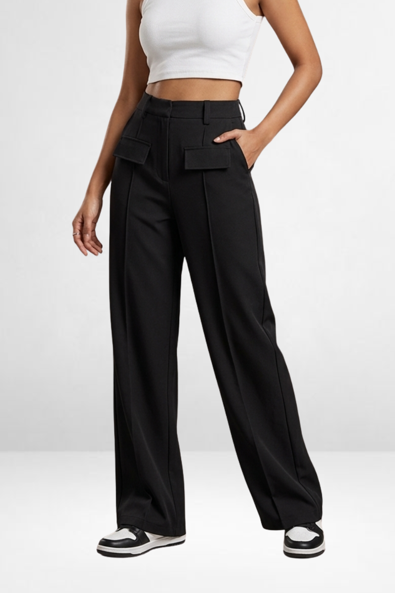 Pocket Flaps Korean Trousers