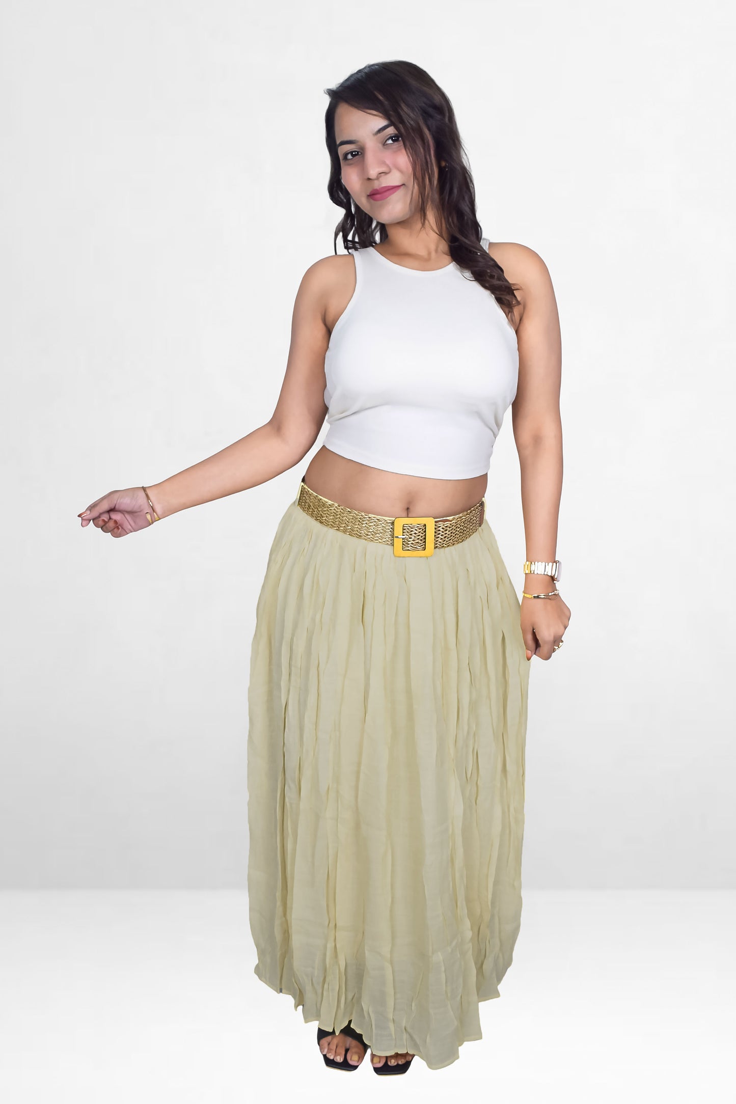 Statement Belt Skirt