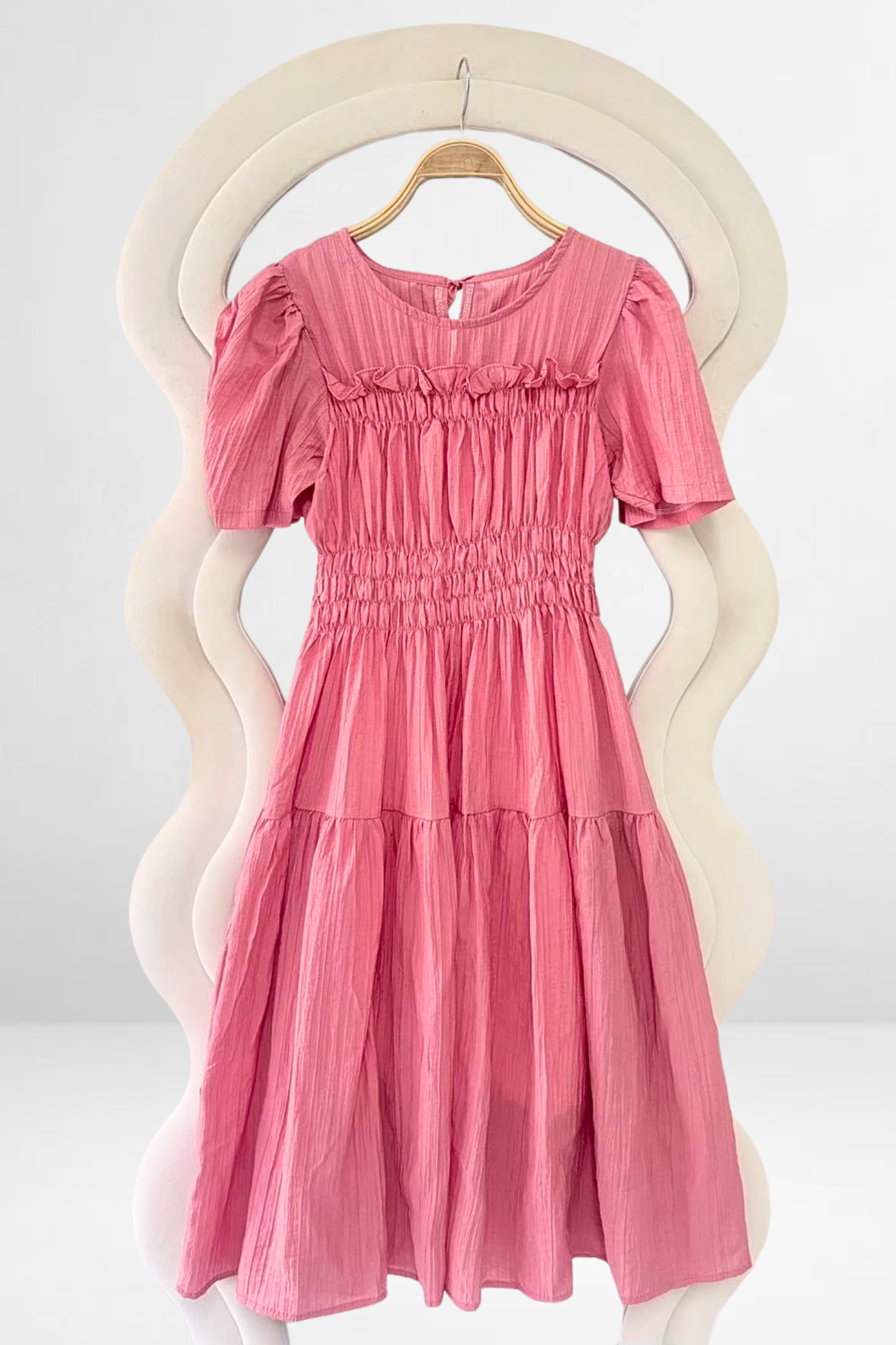 Smocked Tiered Midi Dress