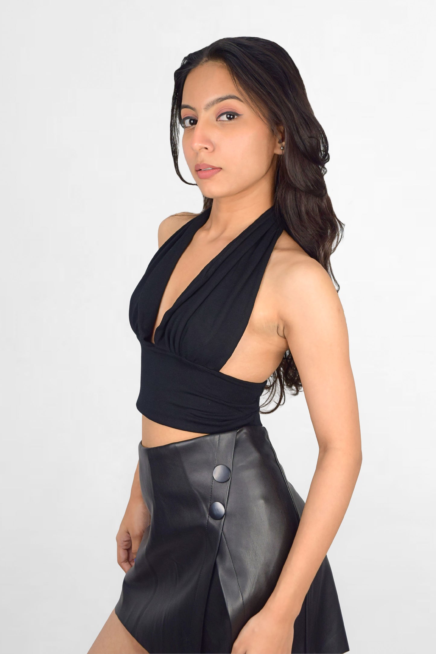 Halter Plunge Top