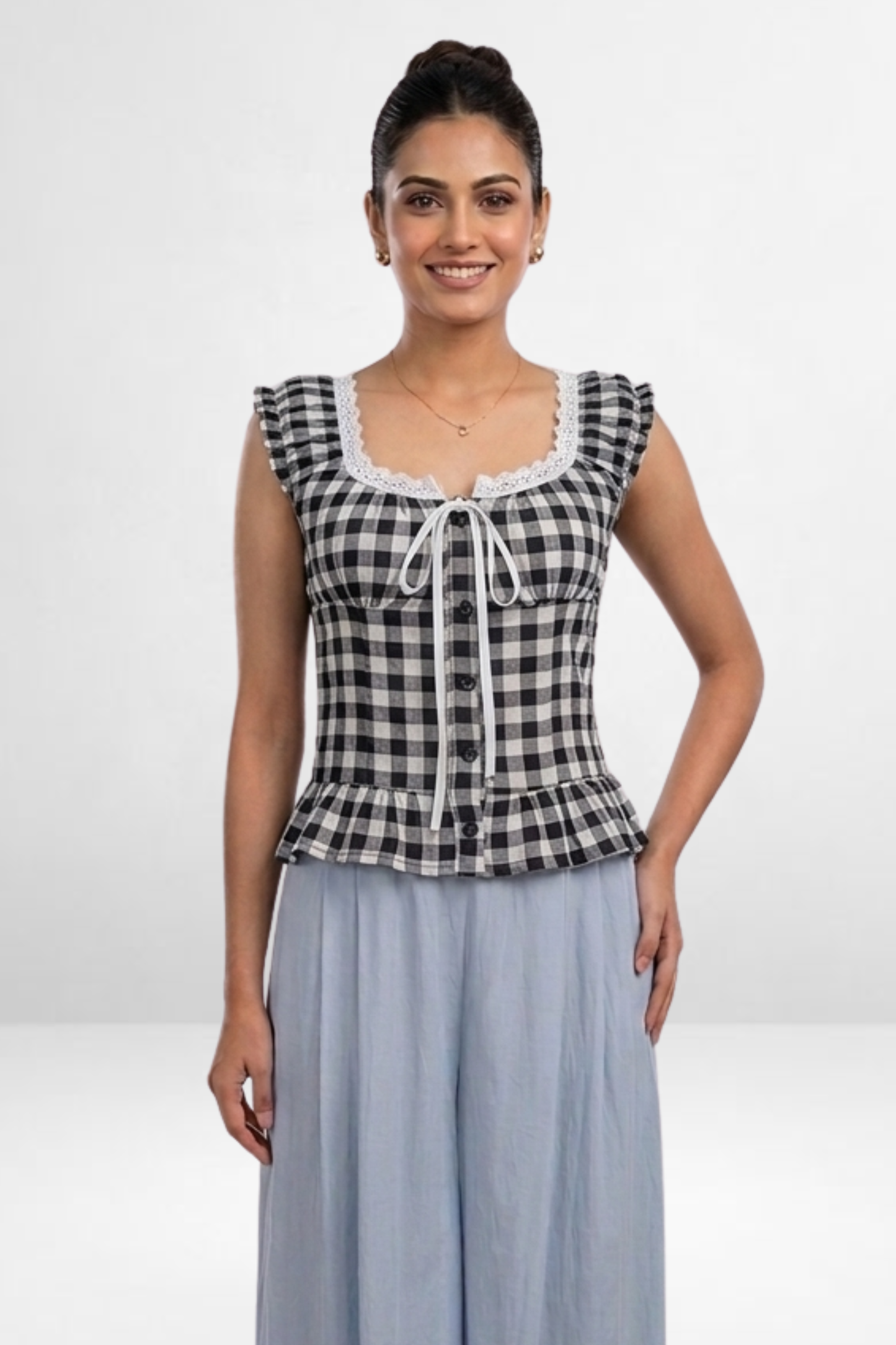 Gingham Bow Tie