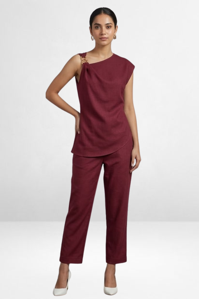 One-Shoulder Co-Ord Pant Set