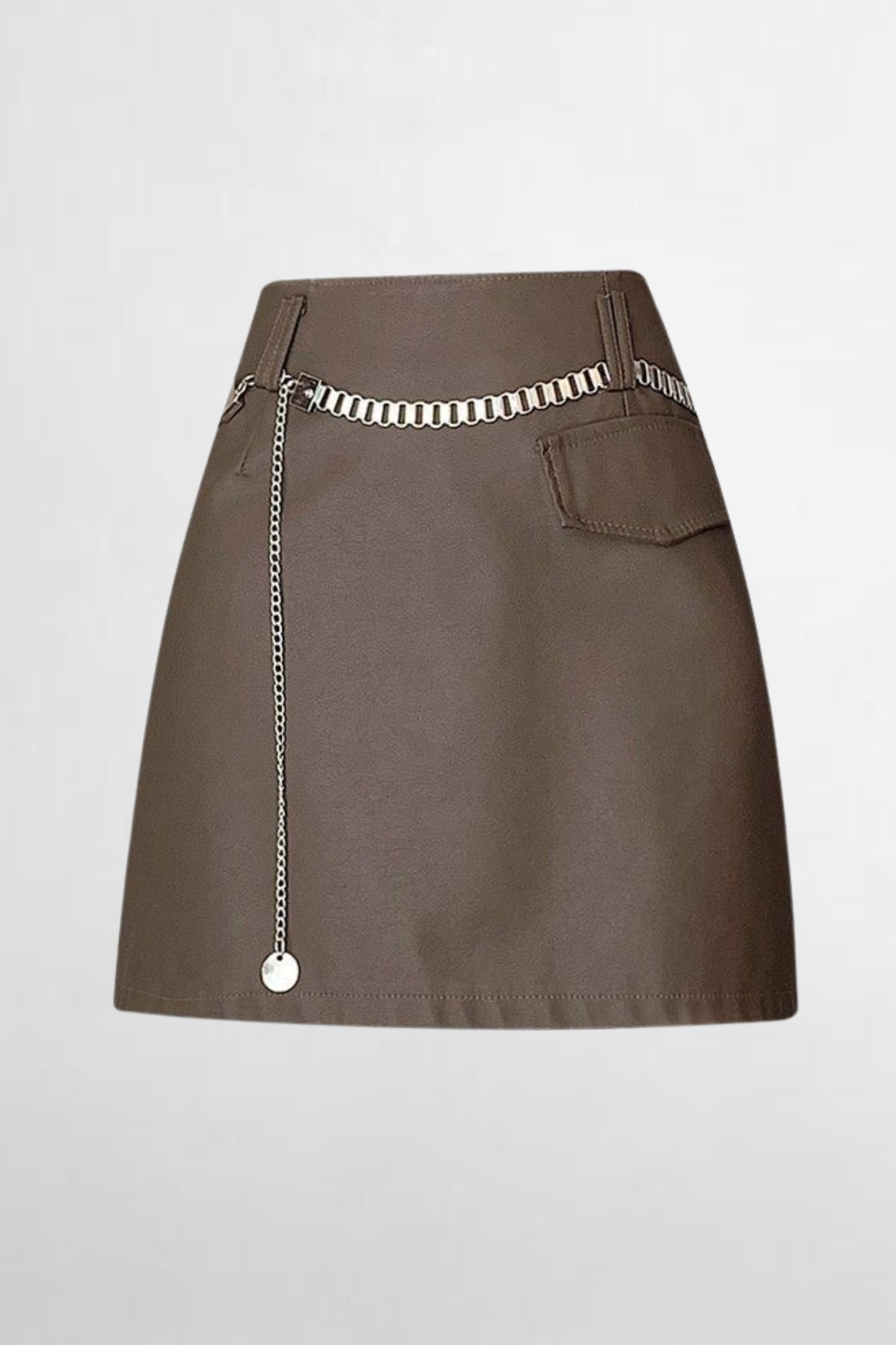 Leather Chain Skort