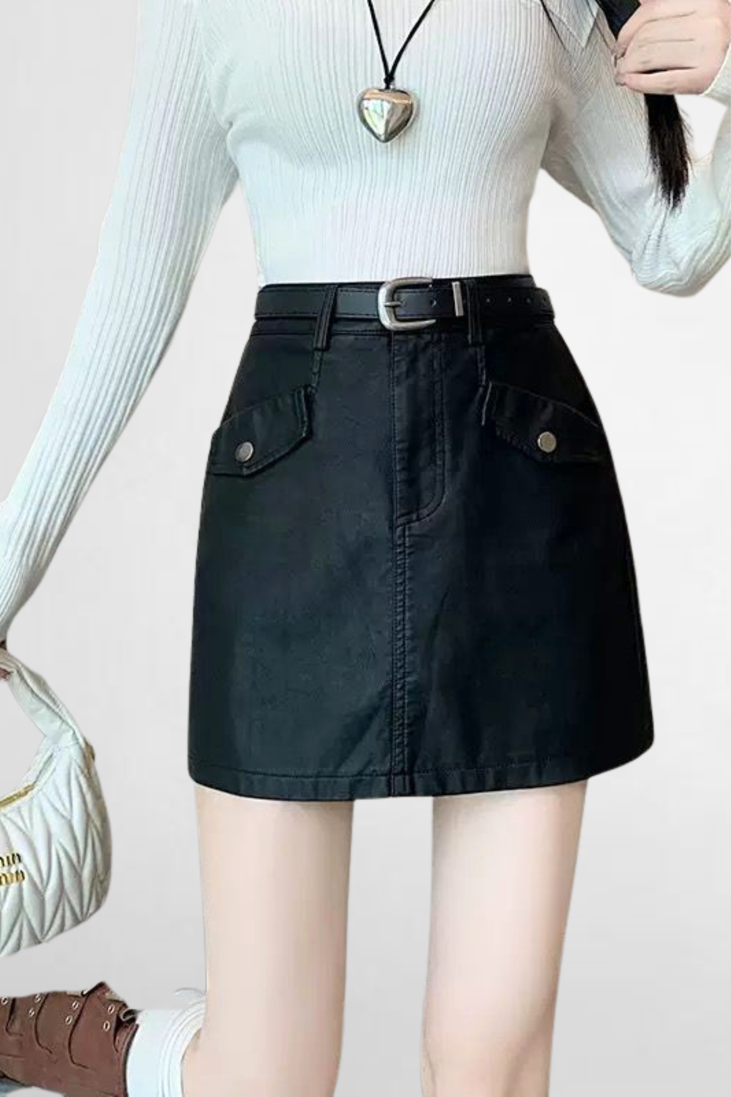 Leather 2P Skirt