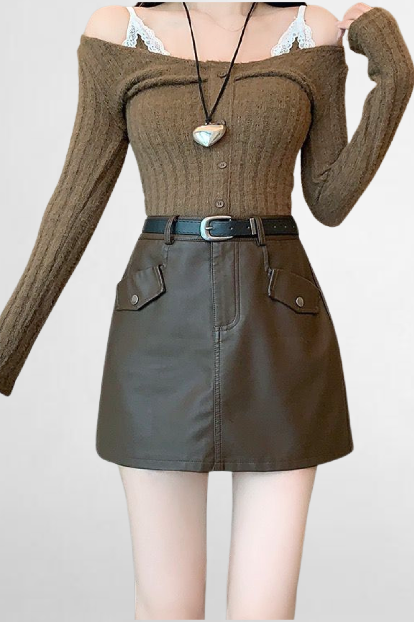 Leather 2P Skirt