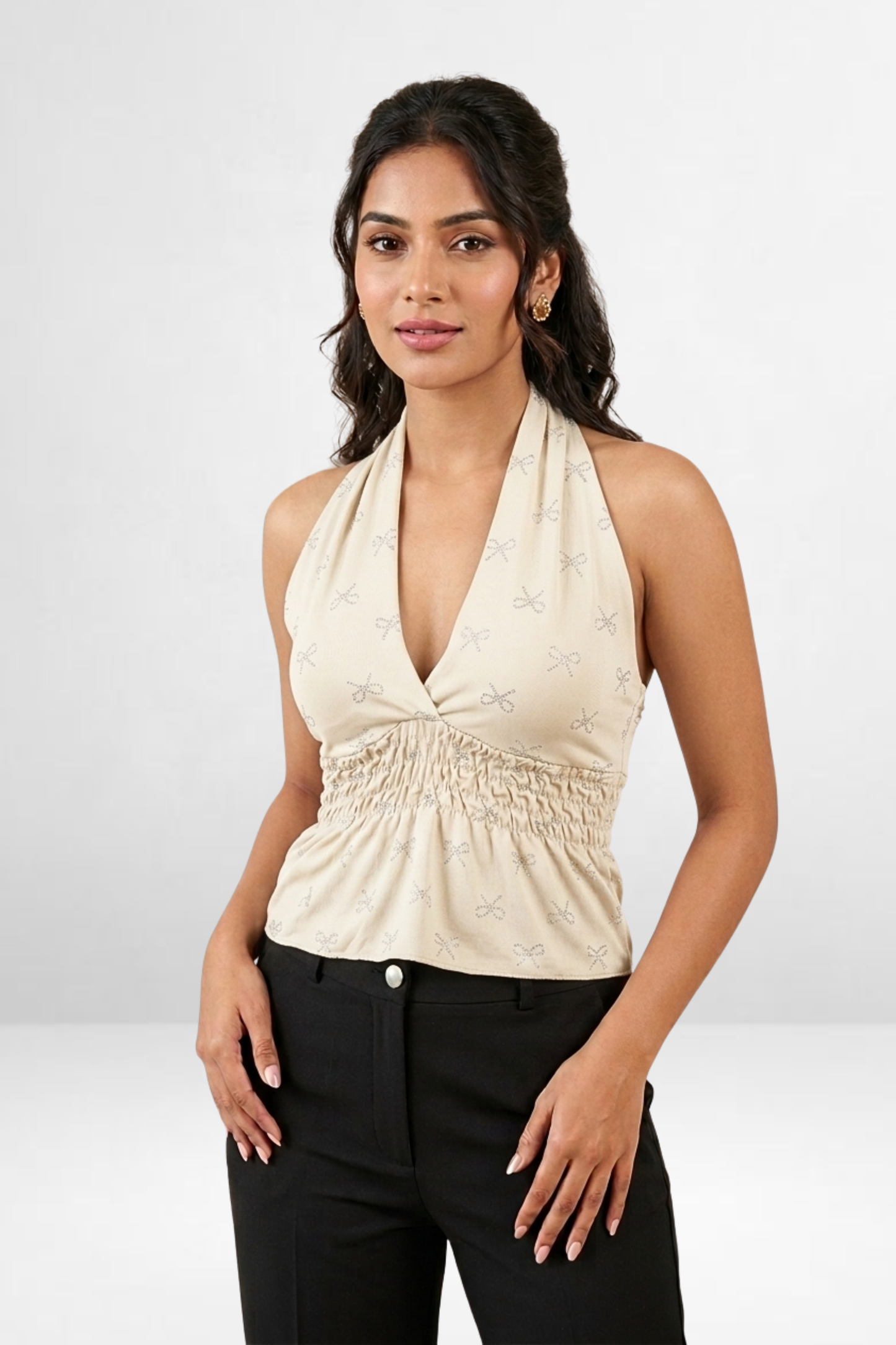 Bow Embellished Halter