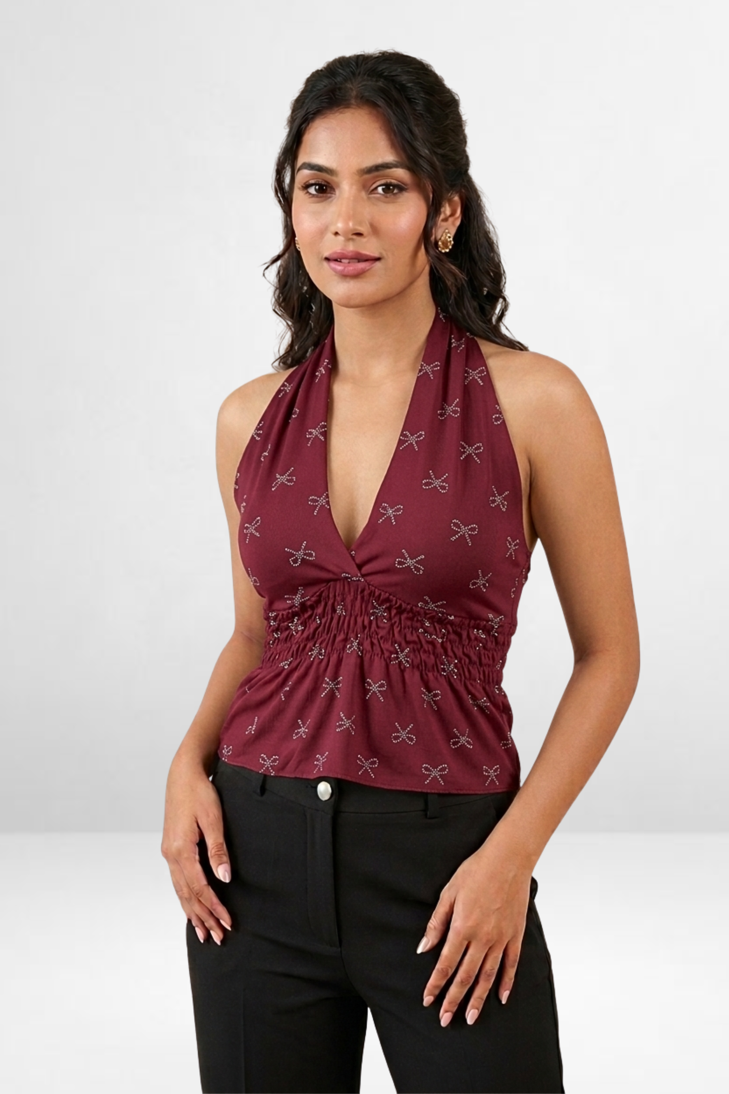 Bow Embellished Halter