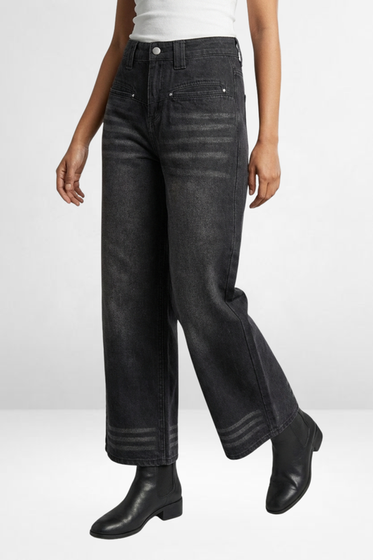 Charcoal Wide Jeans