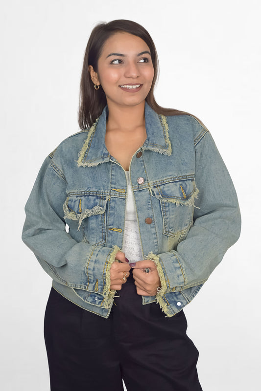 Distressed Denim Jacket