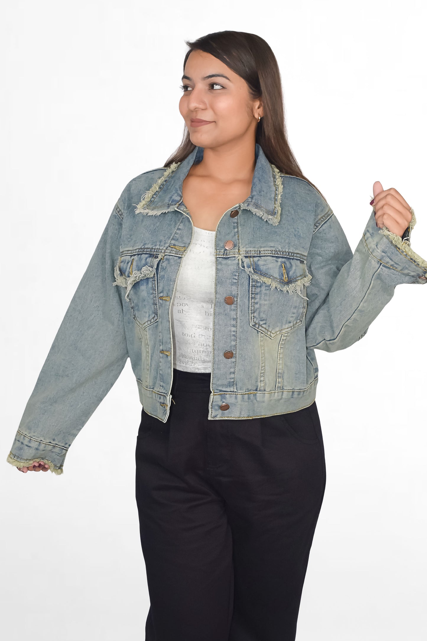 Distressed Denim Jacket